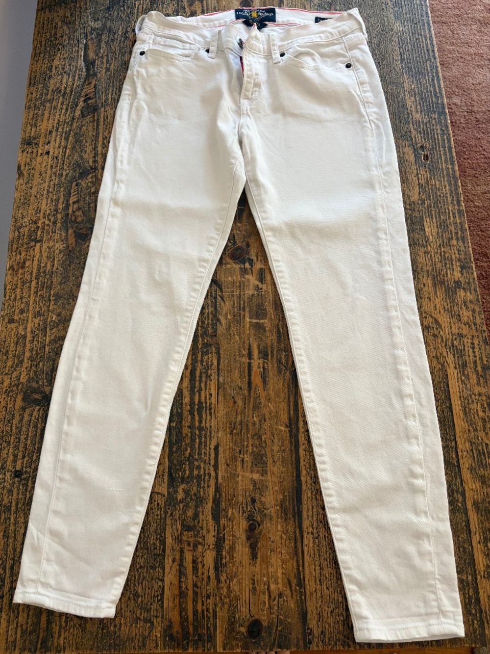 Lucky “Charlie Skinny”  White Denim Capri Jeans